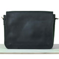 Front side Black Leather Crossbody Bag