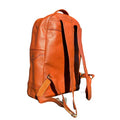 Backside of Laptop Explorer Backpack showing padded adjustable shoulder straps