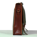 Side view of Leather Messenger Bag Australia