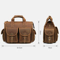 Picture Showing Dimensions of the Journeyman Messenger Bag by TLB Autralia  