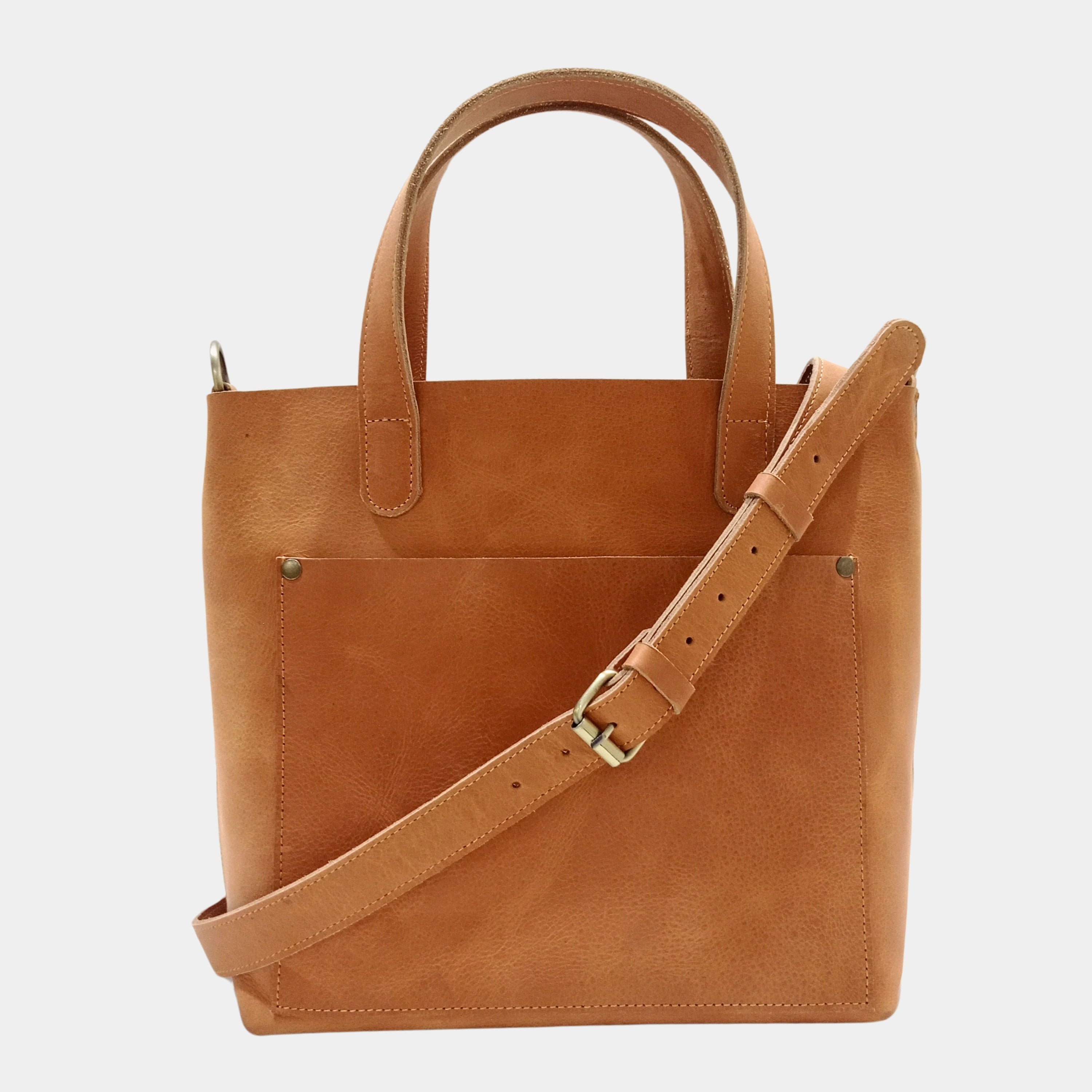 Stylish Olivia Brown cross body Leather Tote Bag by TLB store for Australian Women 