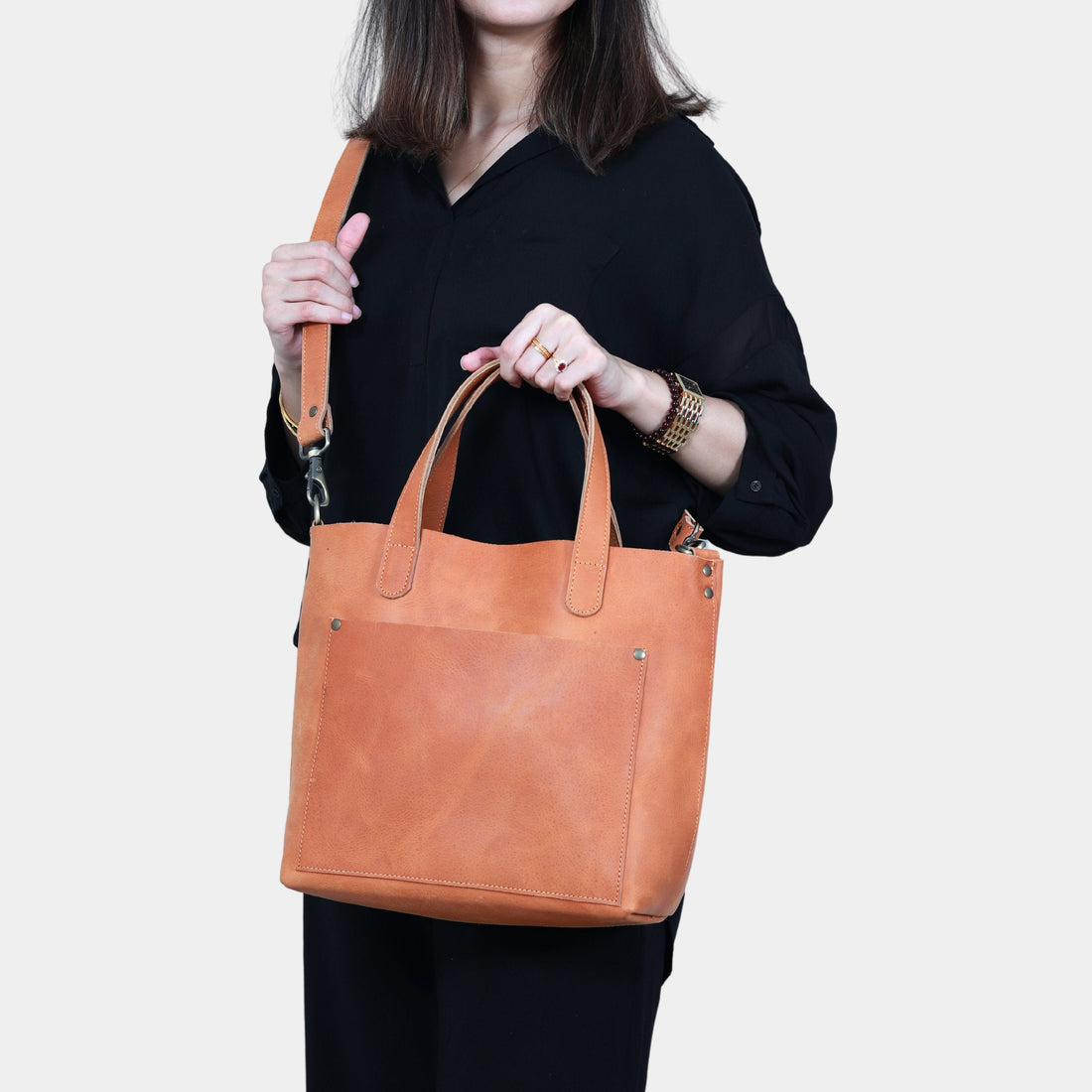 Stylish Olivia Brown cross body Leather Tote Bag by LTB store for Australian Women 