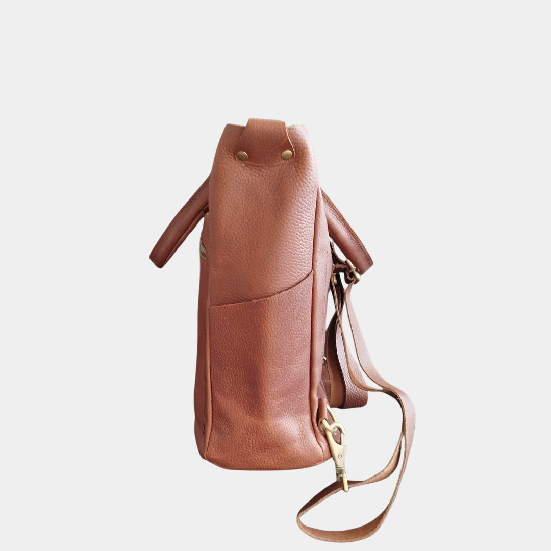 Bella Leather Tote Backpack